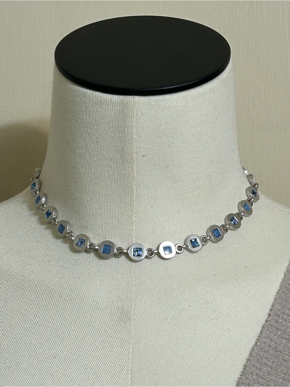 NICE & BELLA 18K PLATED MATTE FINISH NECKLACE